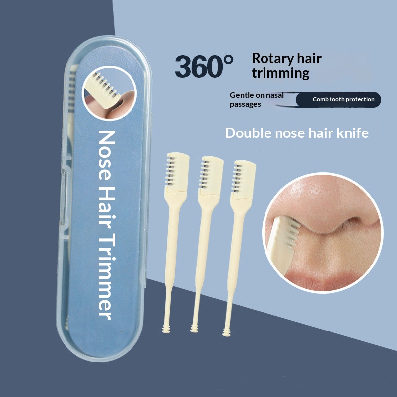 Men'S Grooming Ear Hair - 듀얼 엔드 수동 코털 트리머 360