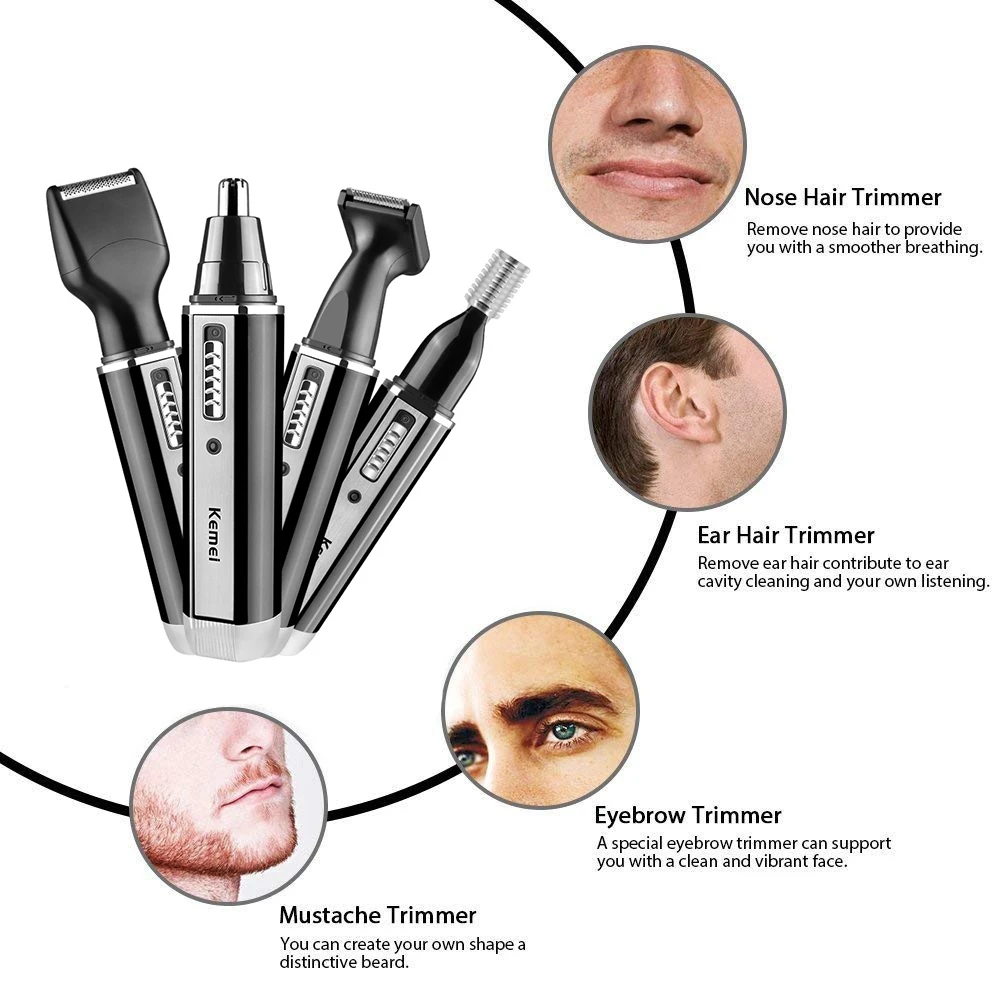Kemei 충전식 전기 올인원 헤어 트리머 남성용 그루 - Men'S Grooming Ear Hair 리뷰 및 가격