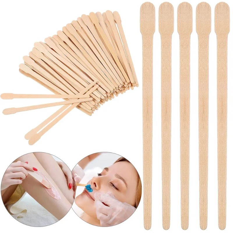 100/200 Pcs 제모 왁스 스미어링 스틱 아이스크 - Hair Wax Stick 리뷰 및 가격