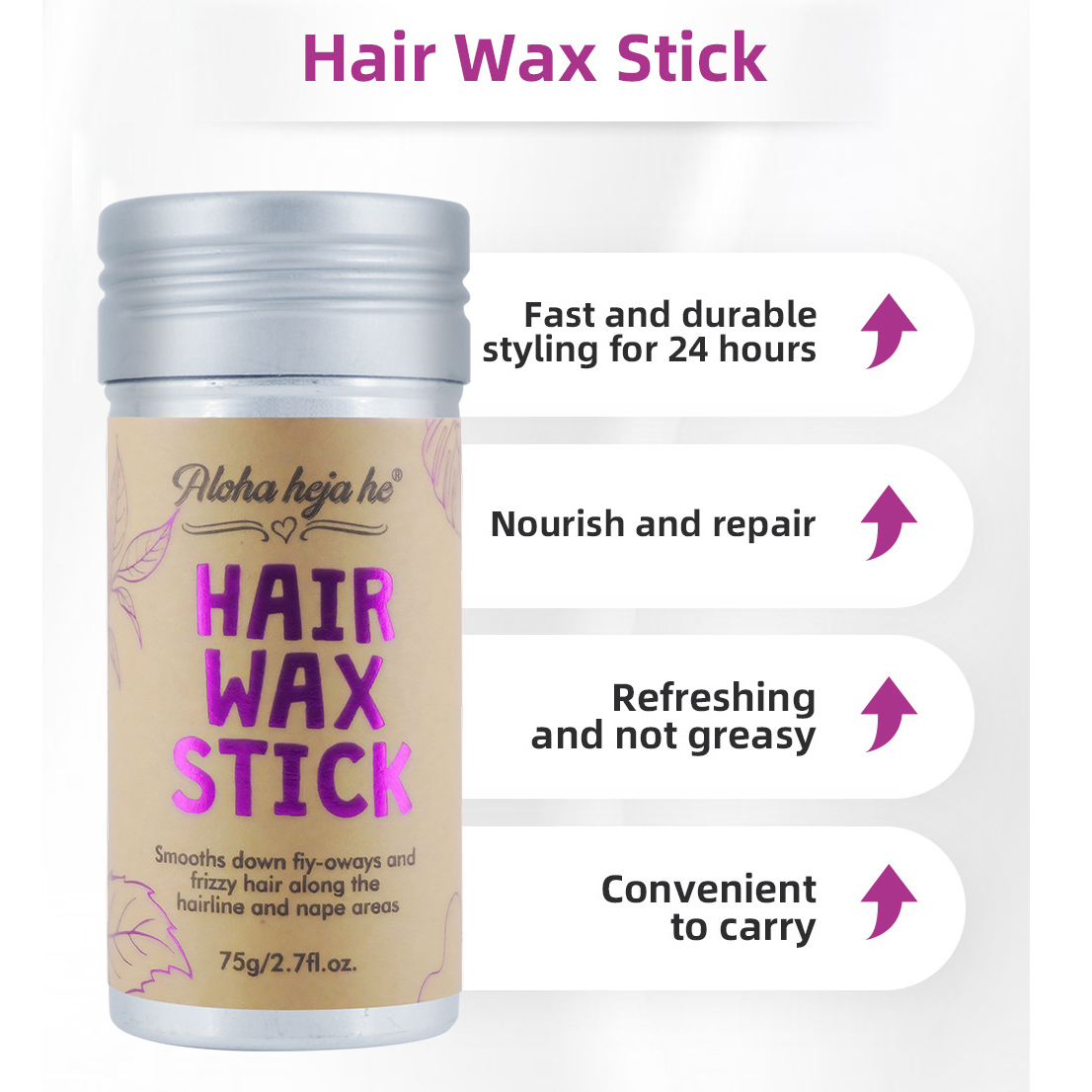 2/5개 헤어 스타일링 키트 왁스 스틱 슬릭 백 브러쉬 - Hair Wax Stick 리뷰 및 가격