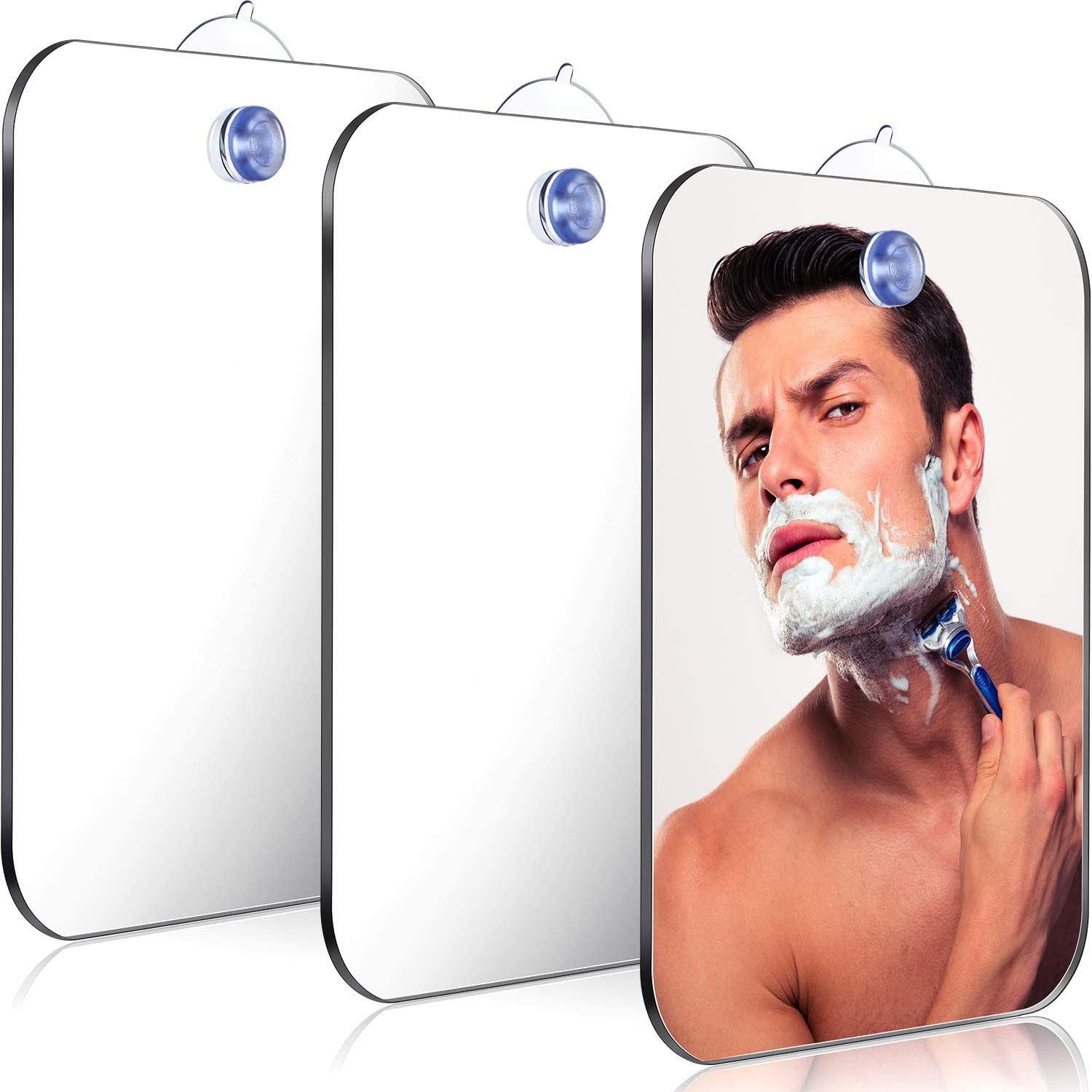 재사용 가능한 흡착컵이 있는 아크릴 샤워 거울 1개,  - Men'S Grooming Mirror 리뷰 및 가격